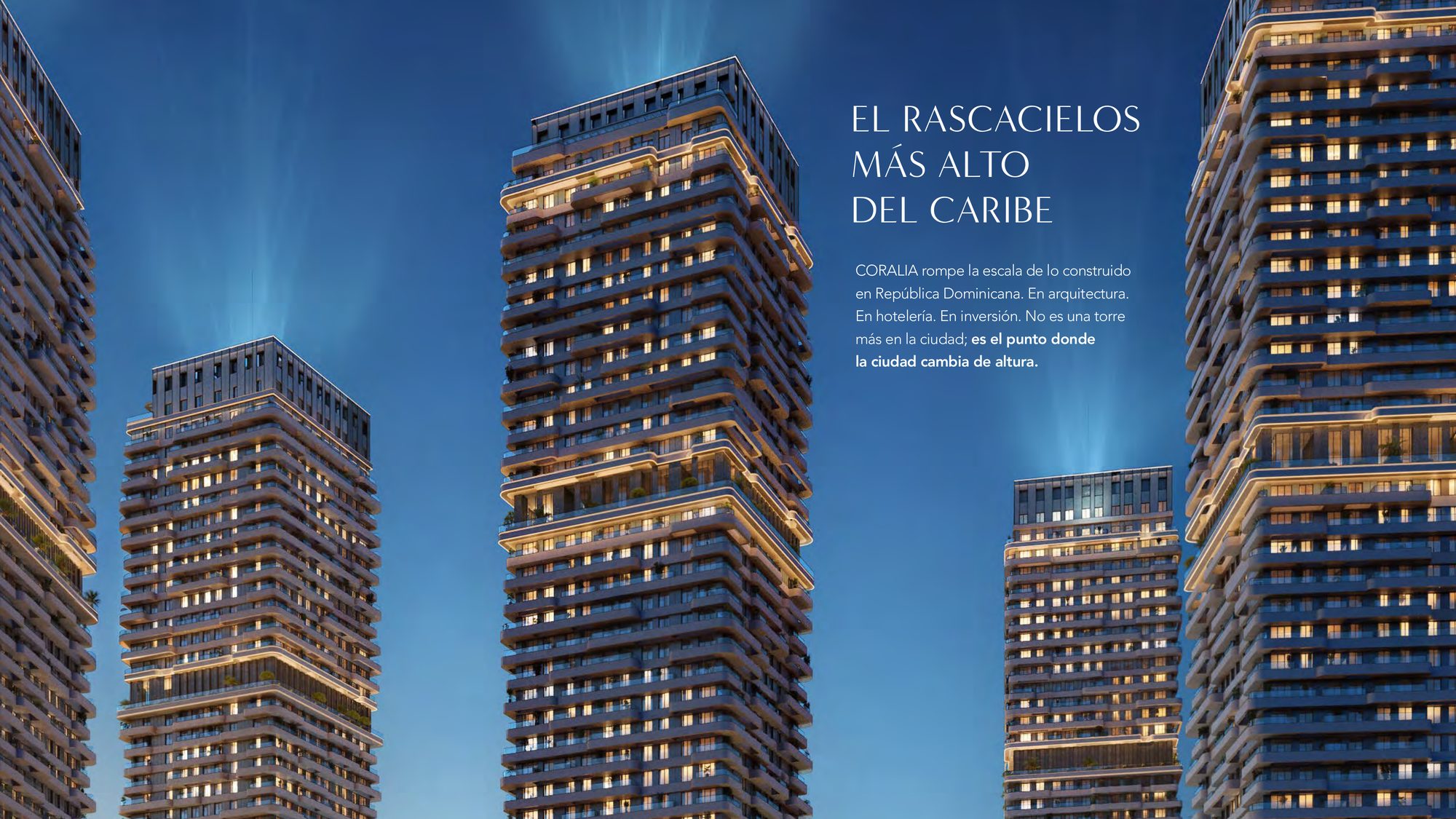 Torres Coralia al atardecer